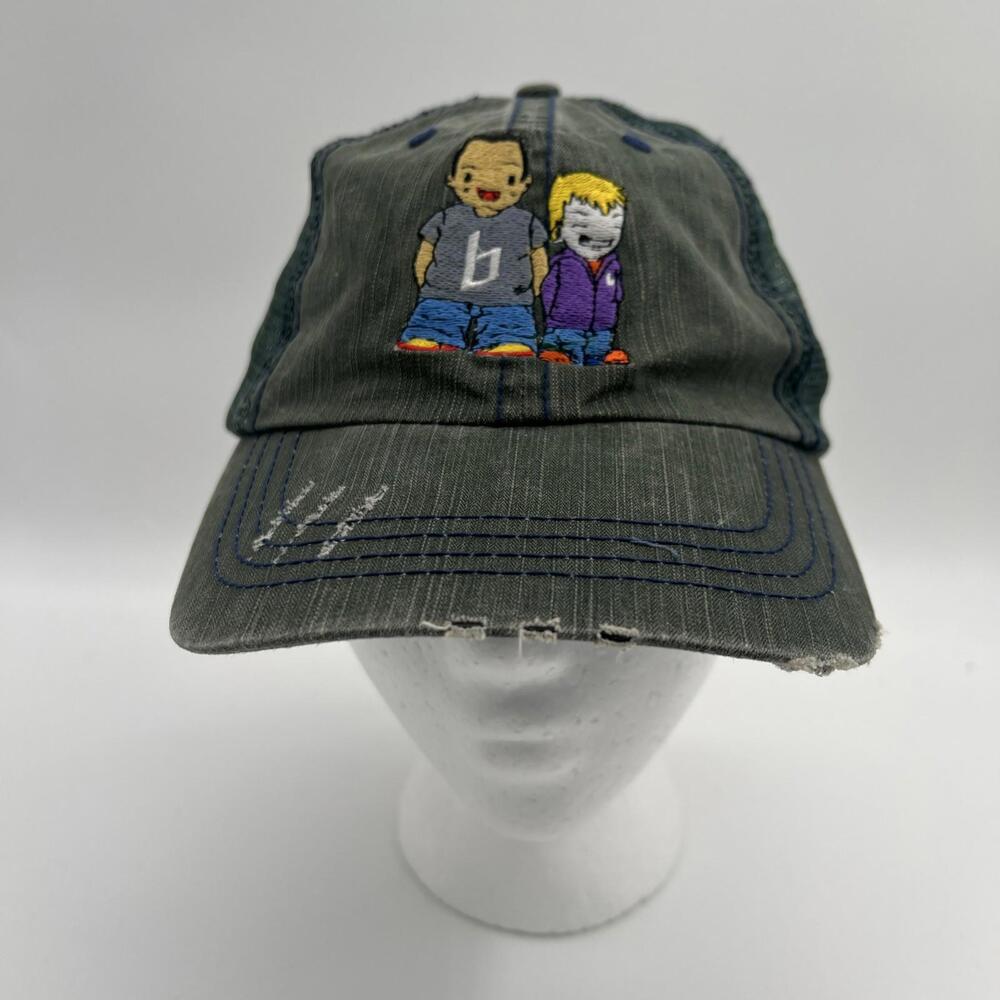 Sunny and Jake Trucker Hat Distressed Mesh SnapBack Olive Green One Size